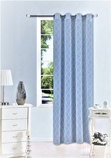 2PC GEOMETRIC 2 COLOR PRINTED VOILE SHEER 8 GROMMETS WINDOW CURTAIN PANEL #S38