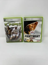 Top Spin 2 & Fight Night Round 3(Microsoft Xbox 360) w/Manuals