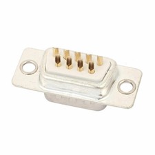 D-SUB DB9 2 Rows 9 Pins RS232 Male Solder Type Adapter Connector Straight