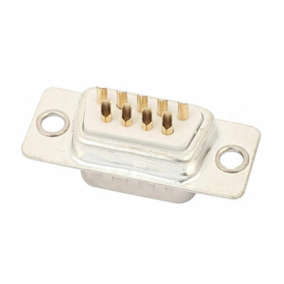 D-SUB DB9 2 Rows 9 Pins RS232 Male Solder Type Adapter Connector Straight