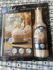 Wilton Shot Tops Recipe Book & 12 Cupcake Infusers Set New