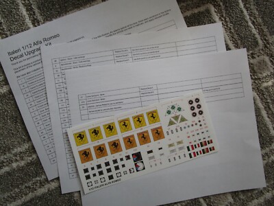 NEW Italeri 1/12 Alfa Romeo 8C 2300 Monza Enhanced Correct Advanced Decal System
