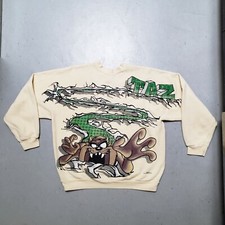 Vtg 90s TAZ FREEZE Hip Hop Cartoon Sweatshirt 1996 Warner Brothers Sz XL RARE