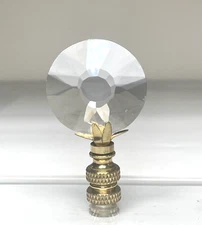 Crystal Finials Large Faceted Round Clear Crystal Lamp Finial Stunning