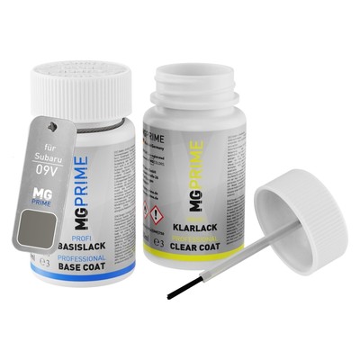 Autolack Lackstift Set für Subaru 09V Grey Metallic Platingrau Metallic 2 x 50ml