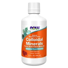 NOW FOODS Colloidal Minerals Natural Raspberry Flavor Liquid 32 fl oz
