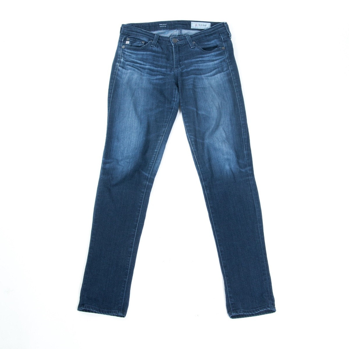 adriano goldschmied stilt cigarette jeans ag adriano goldschmied Skinny Jeans The Stilt Cigarette Stretch Blue 24 R