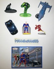 DC COMICS JUSTICE LEAGUE COMPLETE SET OF 6 TOYS WITH PAPERS KINDER SURPRISE 2006