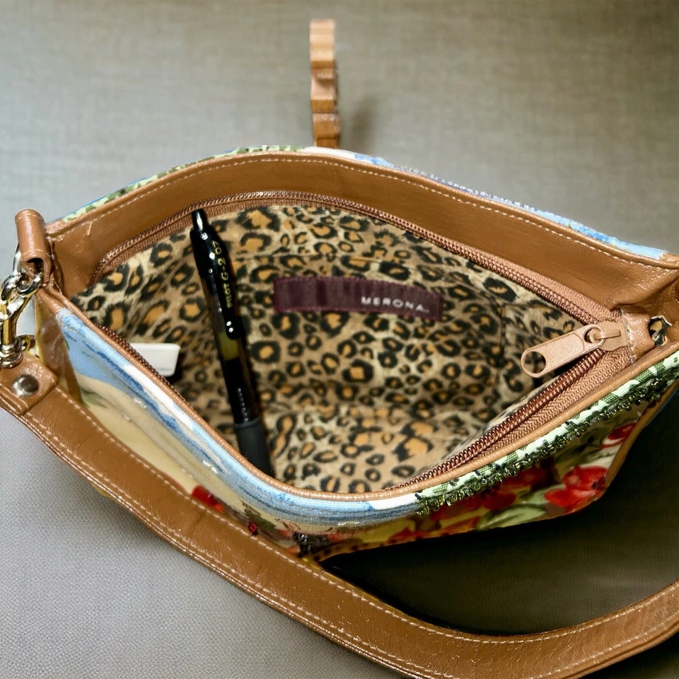 Merona Pequeño Elefante Cartera Estampado Animal Interior Mini Bolso Bolsillo con Cremallera Colorido Foto 3 de 4