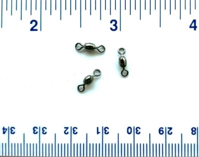 100 GT Super Strong Black Nickel Crane Swivels Size 10 - 44# Test