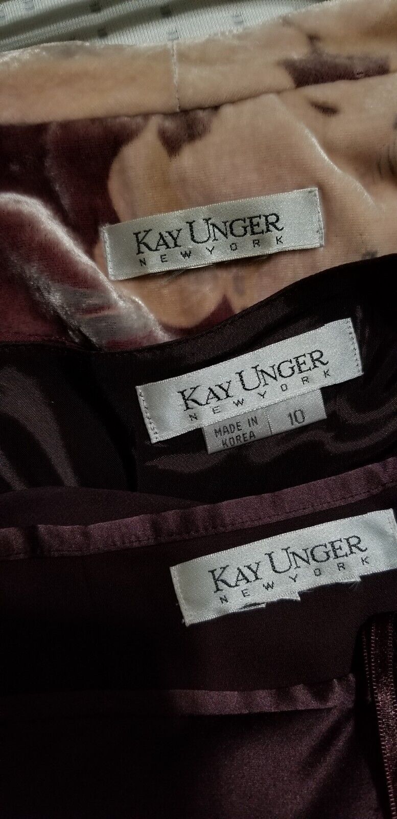 Kay Unger Cocktail Evening Wear Velvet Jacket, Si… - image 11