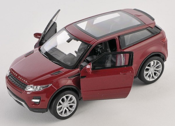 Blitz Versand Land Rover Range Rover Evoque Bordeaux Welly Modell Auto 1:34 Neu-image