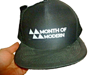 Vintage Otto Cap Month of Modern  Hat Snapback Trucker Black OS