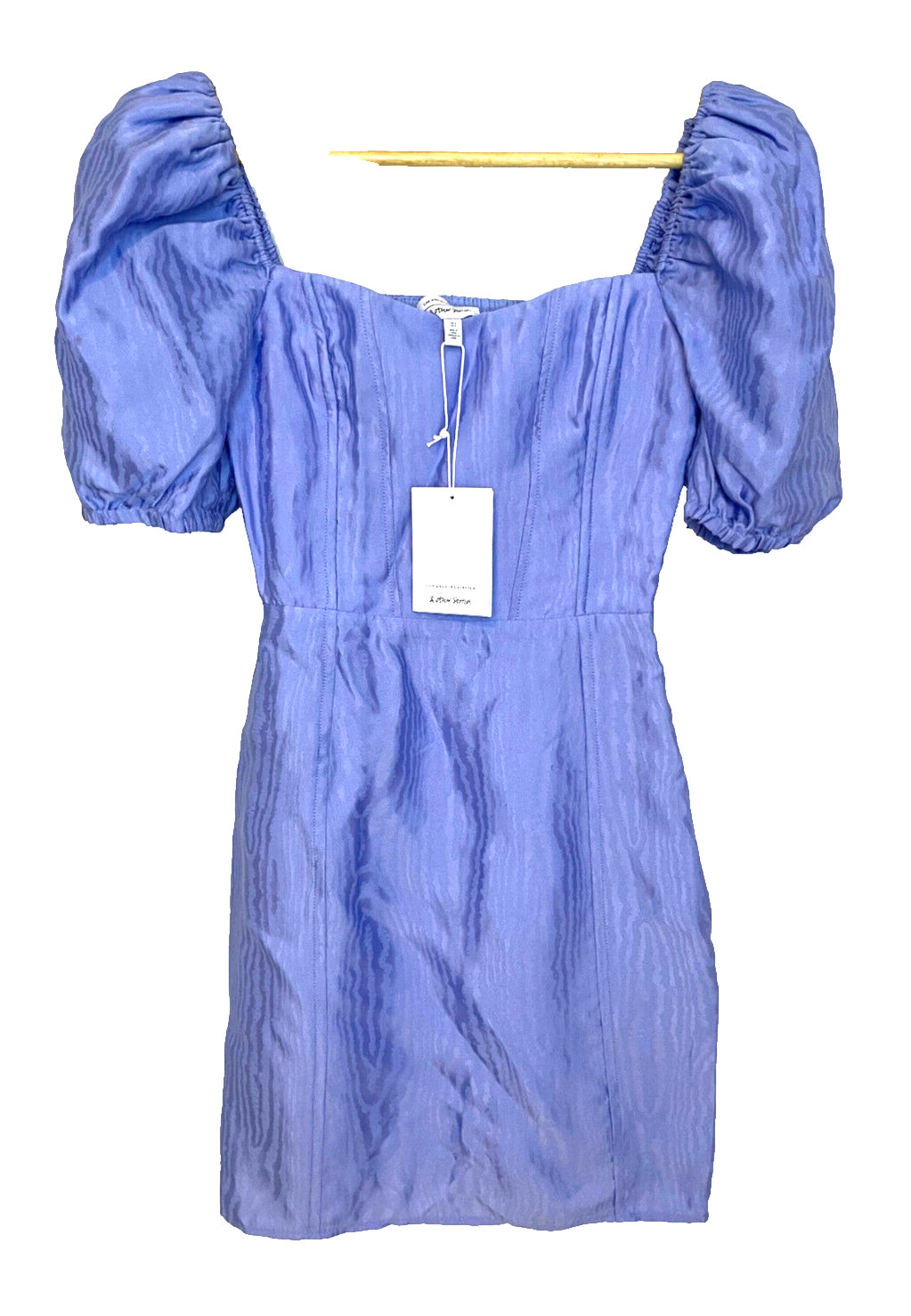 & OTHER STORIES Los Angeles Atelier & Other Stories Puff Sleeve Jacquard Dress size 0 NWT