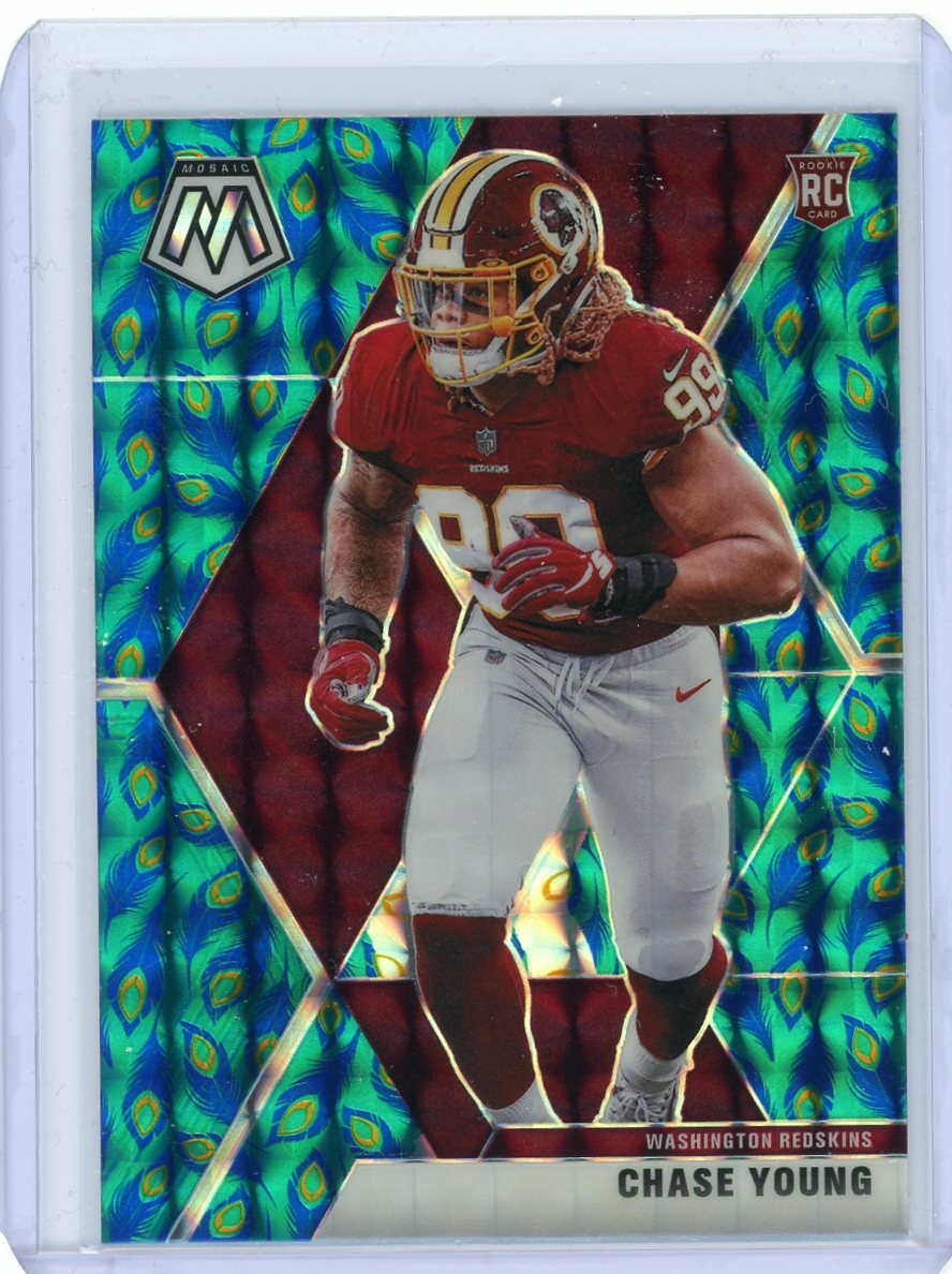 2020 Mosaic Choice Football Peacock Rookie #202 Chase Young
