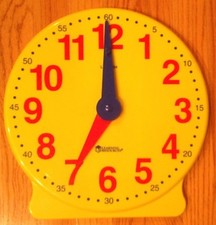 Large Plastic Telling Time Demonstration Clock