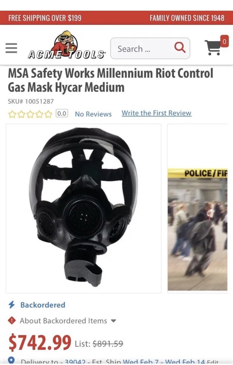 MSA Millennium CBRN Gas Mask | eBay