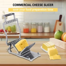 Hakka Cheese Slicer Stainless Steel Block Cheese Cutter Butter Cutting 3/4" 3/8"