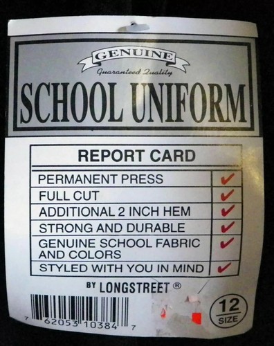 Genuine School Uniforms Blue Pleated V Neck Skirt Jumper By Longstreet Size 12 - Picture 4 of 4