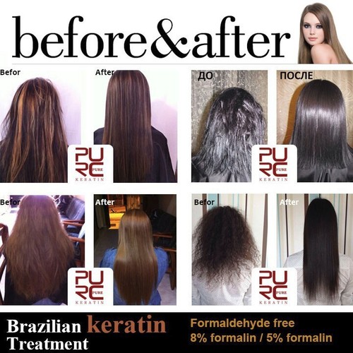 1000 ml 12 % reines Keratin Haarglättung Behandlung verbessert krausen Spliss - Bild 4 von 6