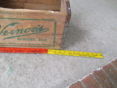 Vtg 50's VERNORS Soda Crate Wood Ginger Ale Wooden Advertising Soda Pop - Picture 3 of 15