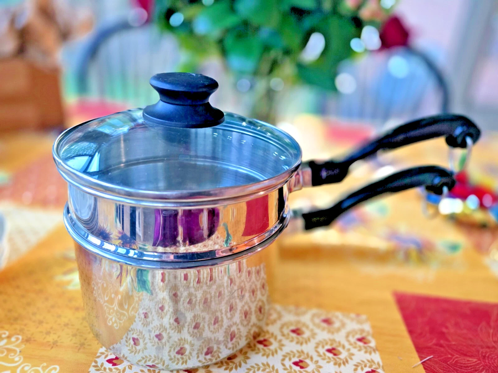 Vintage Farberware Stainless Steel 2Qt Saucepan/Double Boiler Insert w/Lid 1QT
