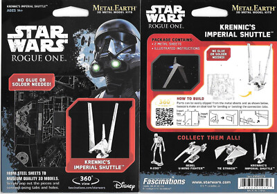 Star Wars Rogue One Krennic's Imperial Shuttle Metal Earth Steel Model Kit  NEW