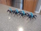 FOUR VINTAGE MARX FORT APACHE PLAYSET CAVALRYMEN & HORSES