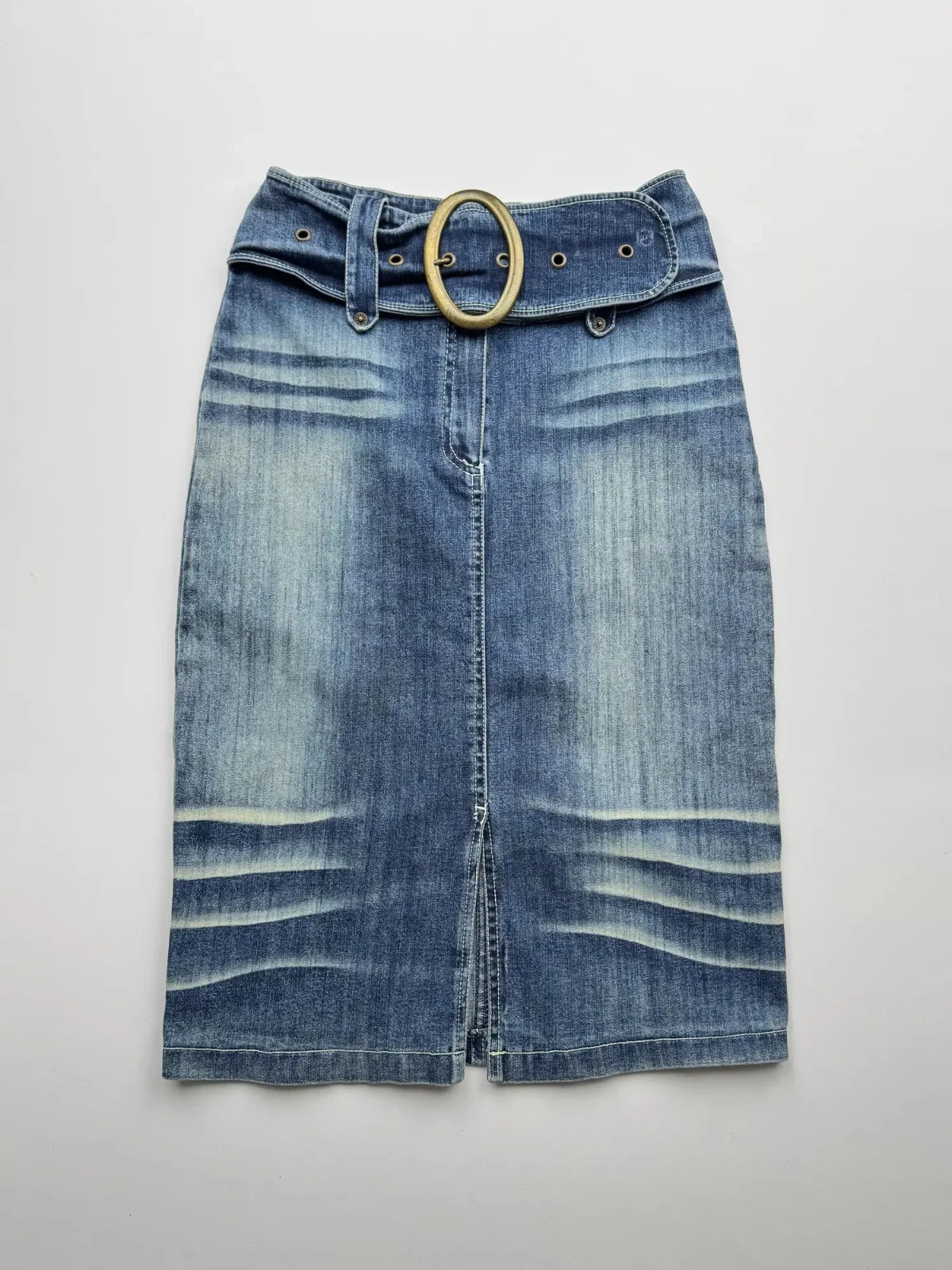 Vintage Faded Skirt With Belt Women's Size XS