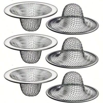 10PCS Stainless Steel Sink Strainer Hair Catcher Drain Slop Filter Trap Bathroom - Image 1 of 4
