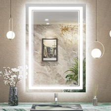 24x36 Bathroom Mirror with Lights,Frontlit Backlit Separate Control,Anti-Fo...