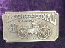 Limited Ed International Auto Wagon Belt Buckle 1907-1909 Bergamot Brass Works 7