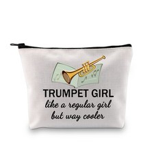GJTIM Trumpeter Gift Trumpet Player Brass Band Cosmetic Beige