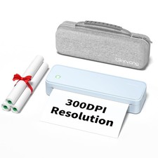 300DPI Portable Printer Wireless for Travel, Inkless Small Bluetooth Printers...