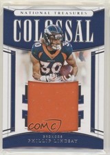 2019 Panini National Treasures Colossal Materials 54/99 Phillip Lindsay 05v3