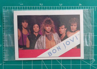 1985 Wonder Bread FAN CLUB Rock Stars JON BON JOVI Group Band ROOKIE Card