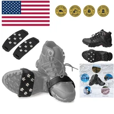 Crampon Traction Cleats Anti-Skid Traction Grips Crampons Spikes 7 Point Clea...