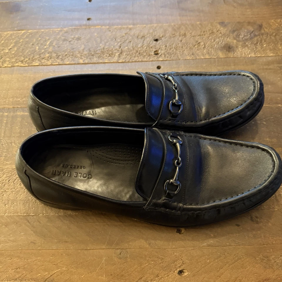 Cole Haan Black Leatger silver bit loafer 12M - Image 2 of 4