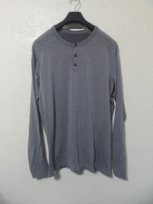 Lululemon Men's Gray Tech Long Sleeve Henley Shirt Large