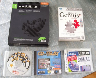 Software Konvolut - OpenSuse - Suse - Linux Mandrake - Driver Genius - CD Tray - Bild 1 von 4