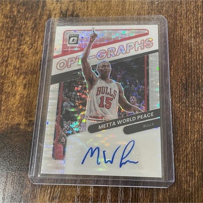 2021-22 Panini Donruss Optic Opti-Graphs Pulsar Prizm Auto Metta World Peace /20