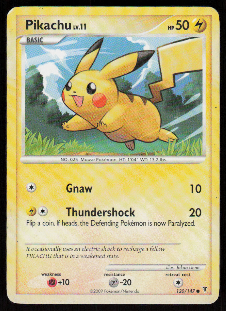 Pikachu 120/147 Common Supreme Victors Pokemon MP
