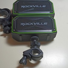 Rockville Portable Bluetooth Speaker Black Green Mountable AUX USB Inputs