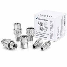 3/8" Pressure Washer Quick Connect Fittings Stainless Steel 8-Piece 5000 PSI