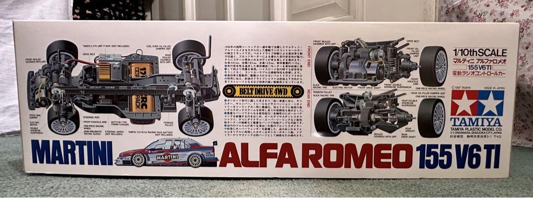 絶版★タミヤ MARTINI ALFA ROMEO 155V6T1 1/10 Tamiya 1/10 R/C Martini Alfa Romeo 155 V6 TI TA03F Chassis