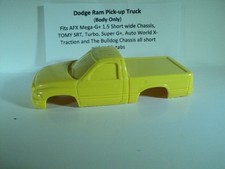 HO scale Slot Car Custom Resin body Yellow Dodge Ram Pickup Truck Fits AFX 1.5