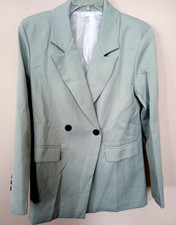 SHIEN Blazer Top Jacket Suit Style Button W/lined Buttons light Green Size S/M