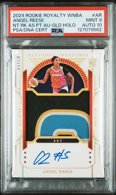 Angel Reese 2024 Rookie Royalty National Treasures Holo Gold Autograph /10 RPA