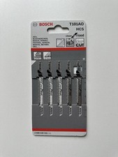 Bosch T101AO Jigsaw Blades For Clean Cutting Wood Curved T Shank Pack of 5