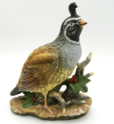 1981 Homco Masterpiece Porcelain BOBWHITE QUAIL Figurine Made in Mexico